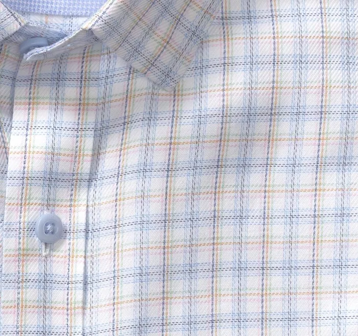 Johnston and Murphy LongSleeve Dress Shirt Multi Soft Check Men Shirts