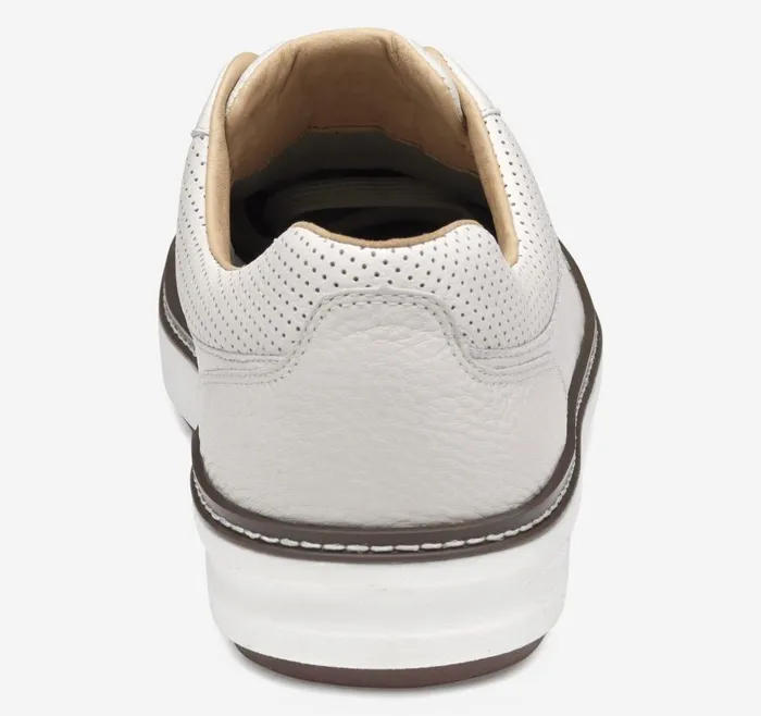 Johnston and Murphy McGuffey Lug LaceToToe White Waterproof Full Grain Men Sneakers