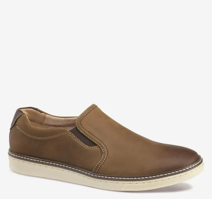 Johnston and Murphy McGuffey SlipOn Light Tan Oiled Full Grain Leather Men SlipOns Johnston and Murphy McGuffey SlipOn Light Tan Oiled Full Grain Leather Men SlipOns