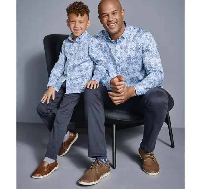 Johnston and Murphy Printed Cotton Shirt Blue Kaleidoscope Men Shirts Johnston and Murphy Printed Cotton Shirt Blue Kaleidoscope Men Shirts