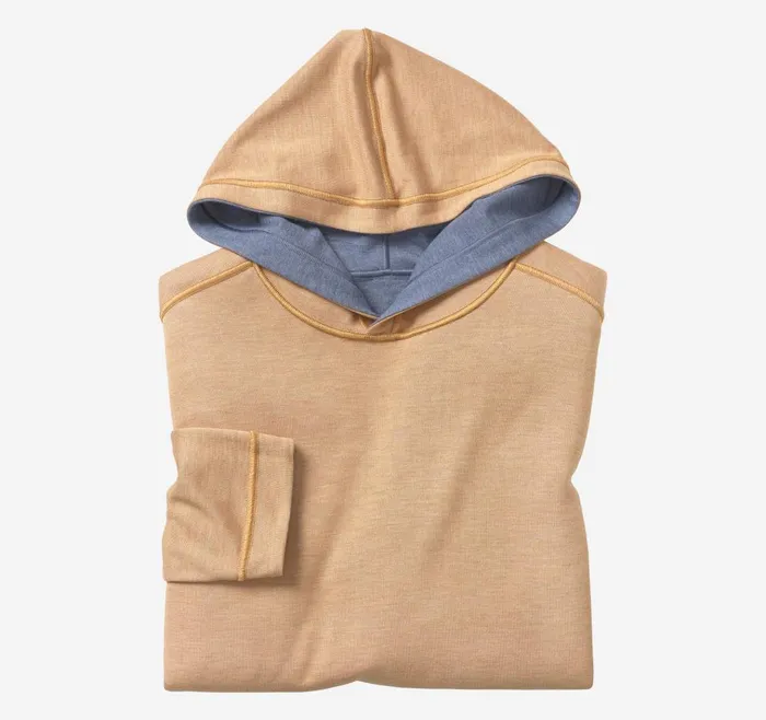 Johnston and Murphy Reversible Knit Hoodie Navyorange Men Loungewear