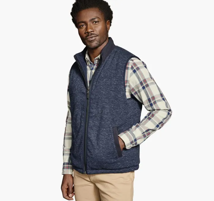 Johnston and Murphy Reversible Quilt Vest Navy Men Coats Jackets and Vests Johnston and Murphy Reversible Quilt Vest Navy Men Coats Jackets and Vests