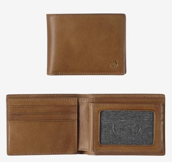 Johnston and Murphy Rhodes 2in1 Billfold Wallet Tan Full Grain Men Wallets
