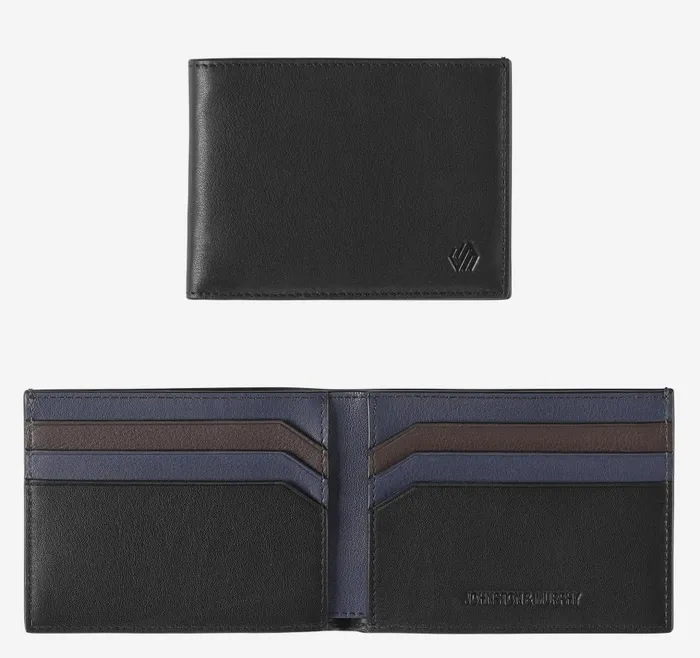 Johnston and Murphy Richmond Billfold Wallet Black Multi Nappa Men Wallets