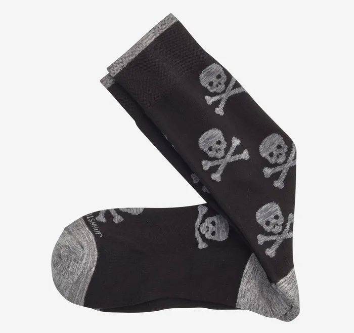 Johnston and Murphy Space Dye Socks Black Skull Men Socks