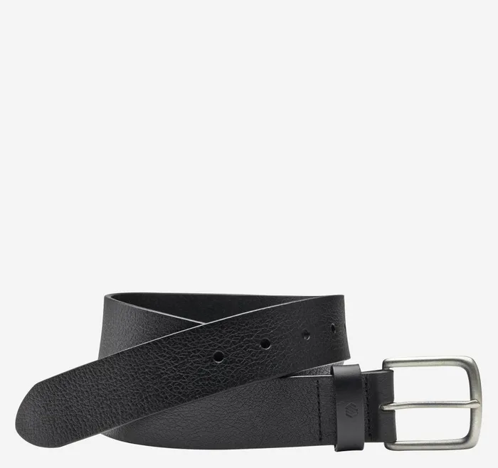 Johnston and Murphy Tumbled Straight Edge Belt Black Men Belts