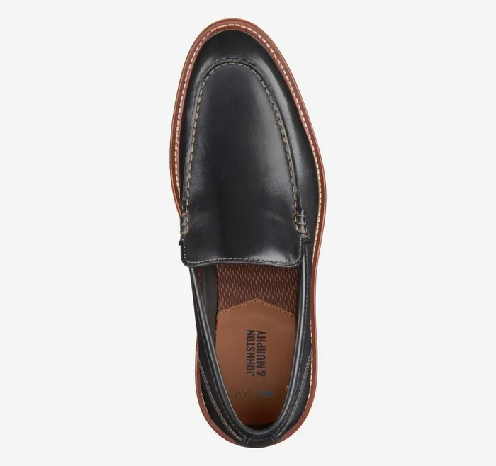 Johnston and Murphy Upton Venetian Black Full Grain Men SlipOns Johnston and Murphy Upton Venetian Black Full Grain Men SlipOns