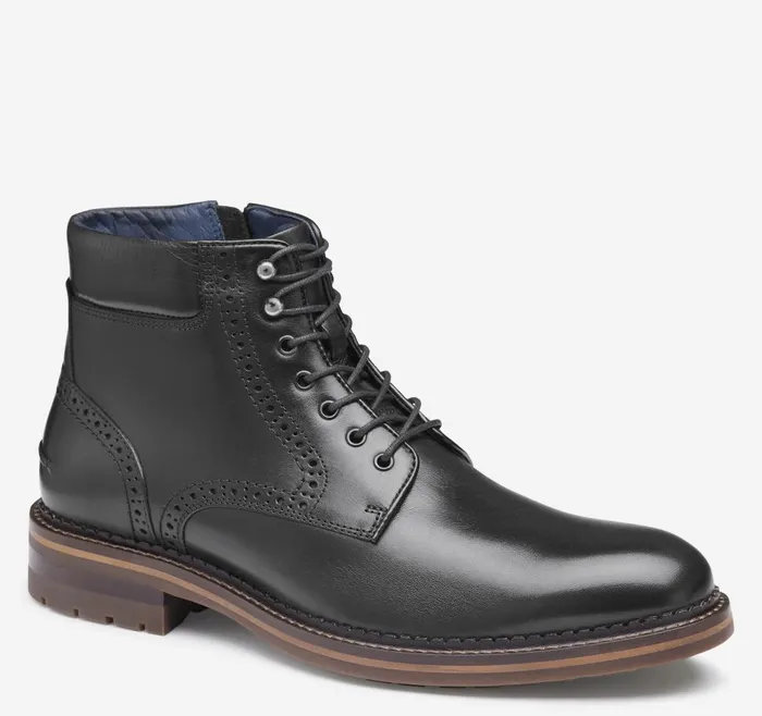 Johnston and Murphy XC Flex Connelly Plain Toe Boot Black Full Grain Men Boots Johnston and Murphy XC Flex Connelly Plain Toe Boot Black Full Grain Men Boots