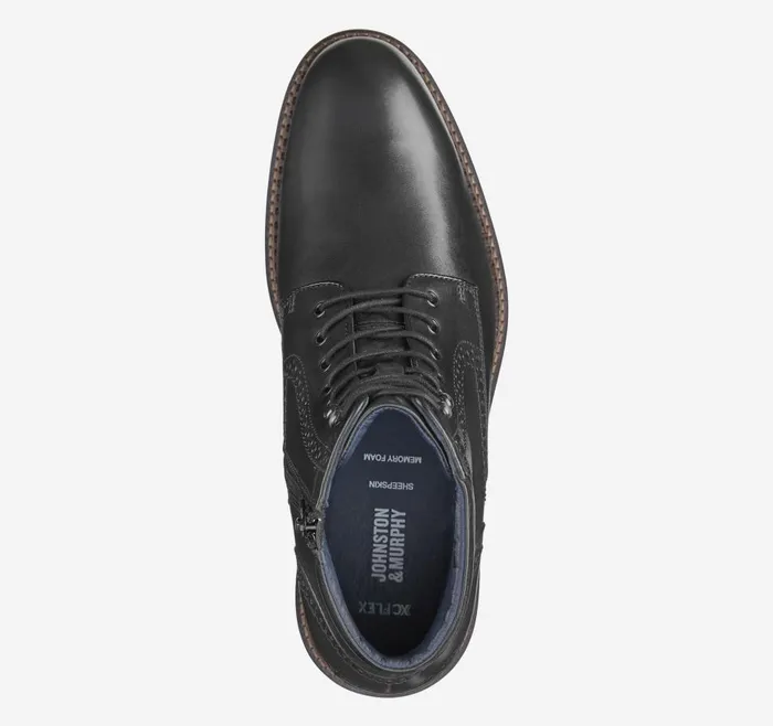 Johnston and Murphy XC Flex Connelly Plain Toe Boot Black Full Grain Men Boots Johnston and Murphy XC Flex Connelly Plain Toe Boot Black Full Grain Men Boots