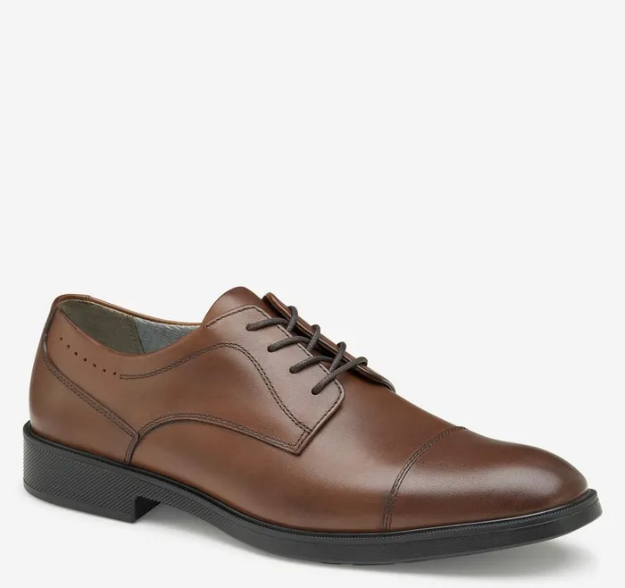 Johnston and Murphy XC4 Maddox Cap Toe Tan Waterproof Full Grain Men LaceUps