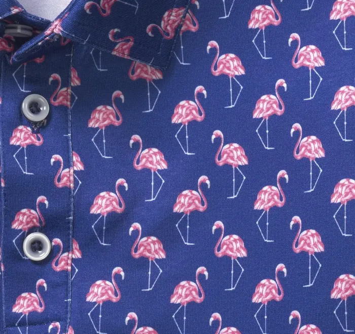 Johnston and Murphy XC4 Performance Polo Navy Flamingo Men Polos and Tees Johnston and Murphy XC4 Performance Polo Navy Flamingo Men Polos and Tees