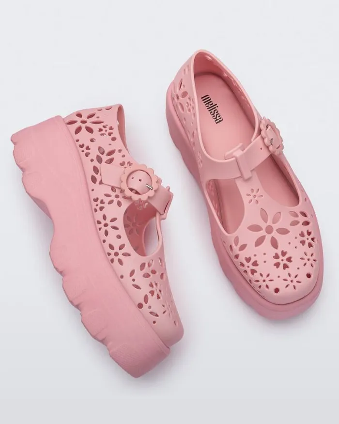 Kick Off Lace Pink Women Melissa Platforms