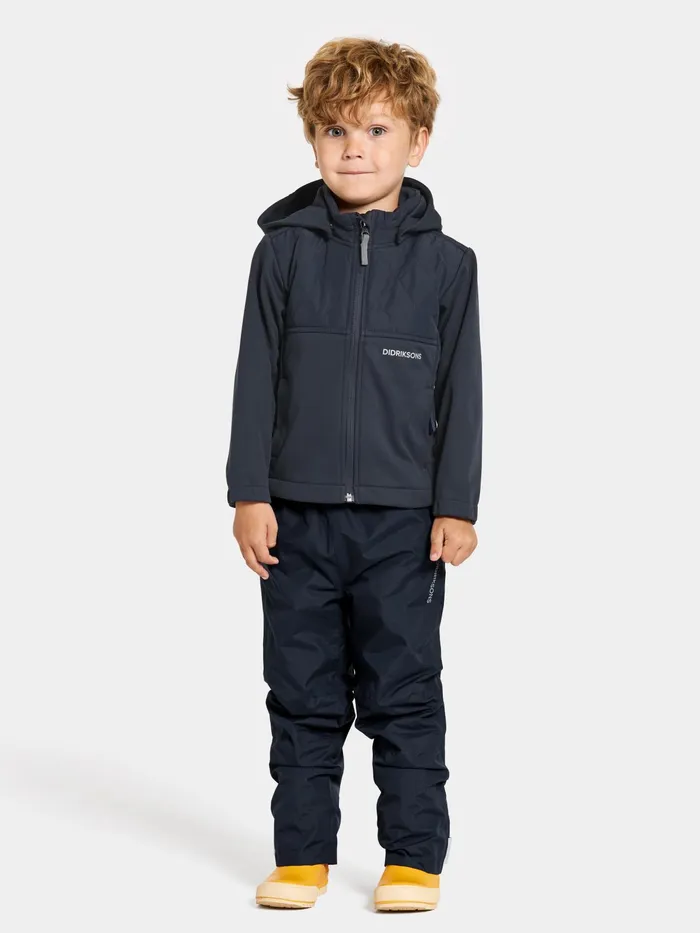 Kids Briska Jacket Navy Didriksons Softshell Jackets