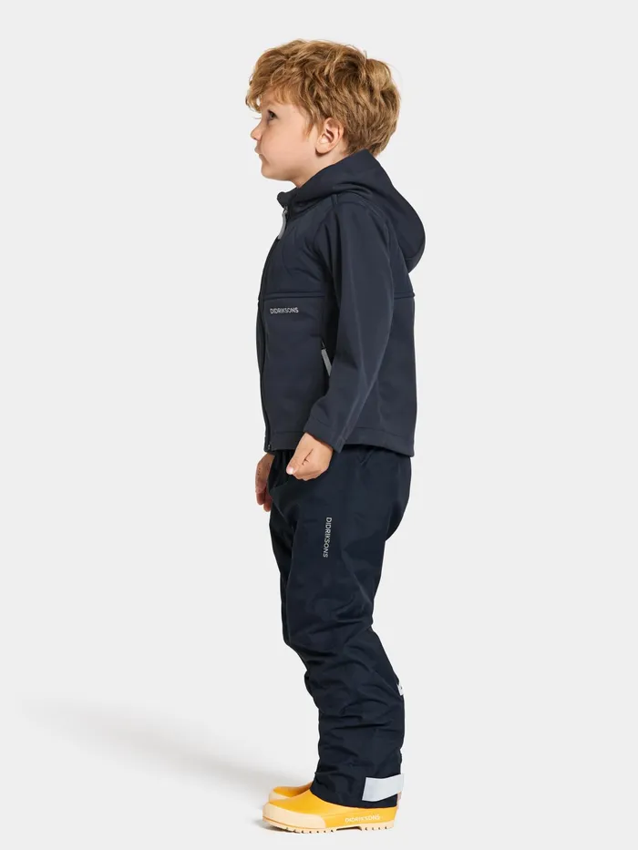 Kids Briska Jacket Navy Didriksons Softshell Jackets