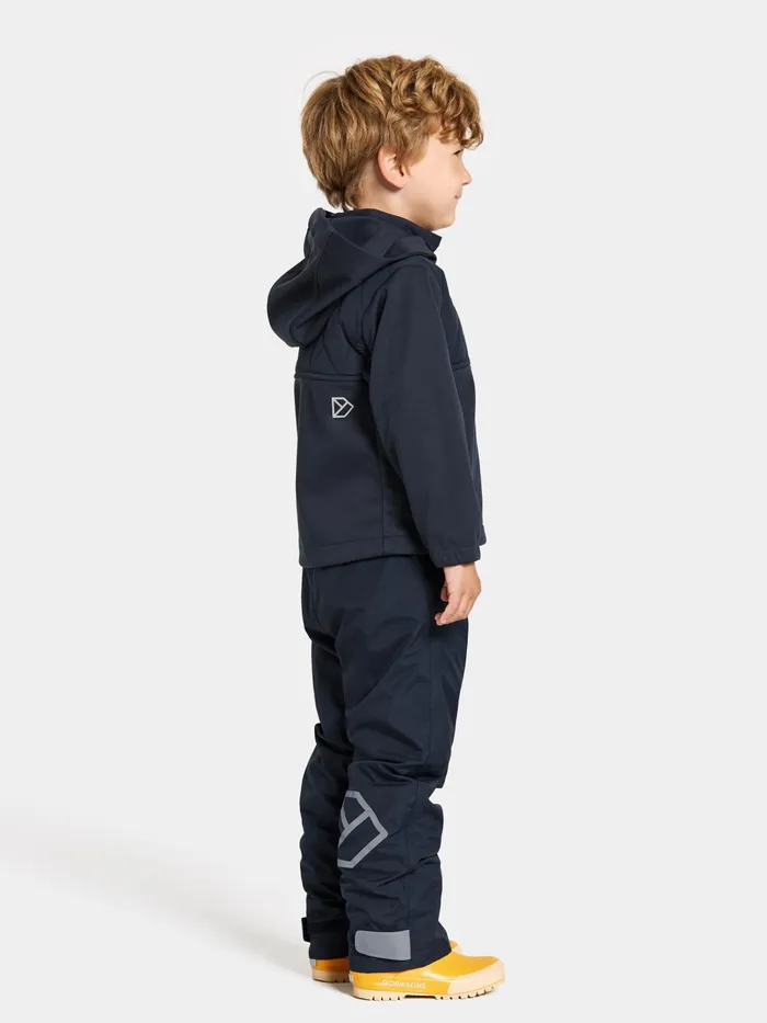 Kids Briska Jacket Navy Didriksons Softshell Jackets