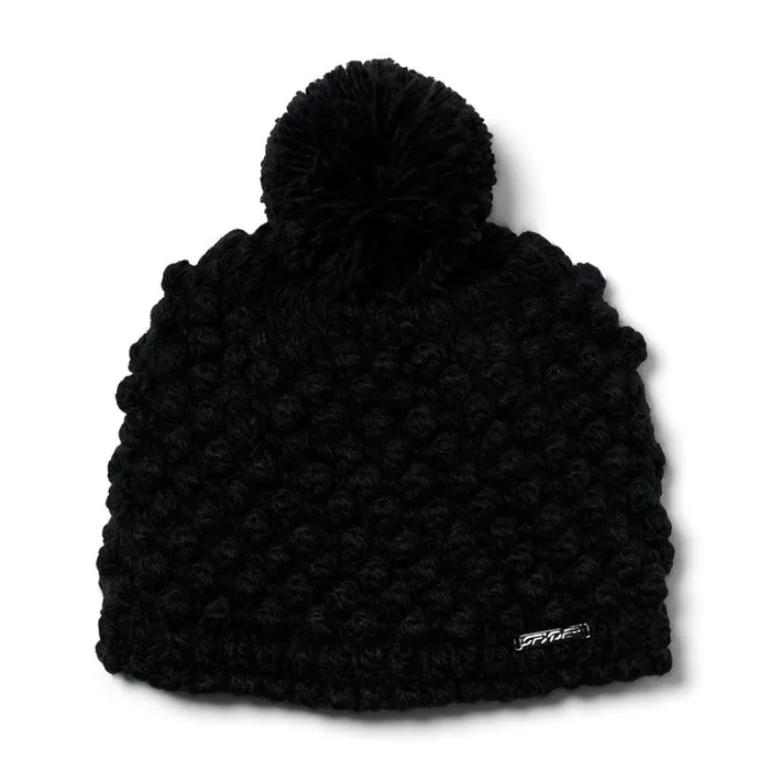 Kids Brrr Berry Pom Black Spyder Hats