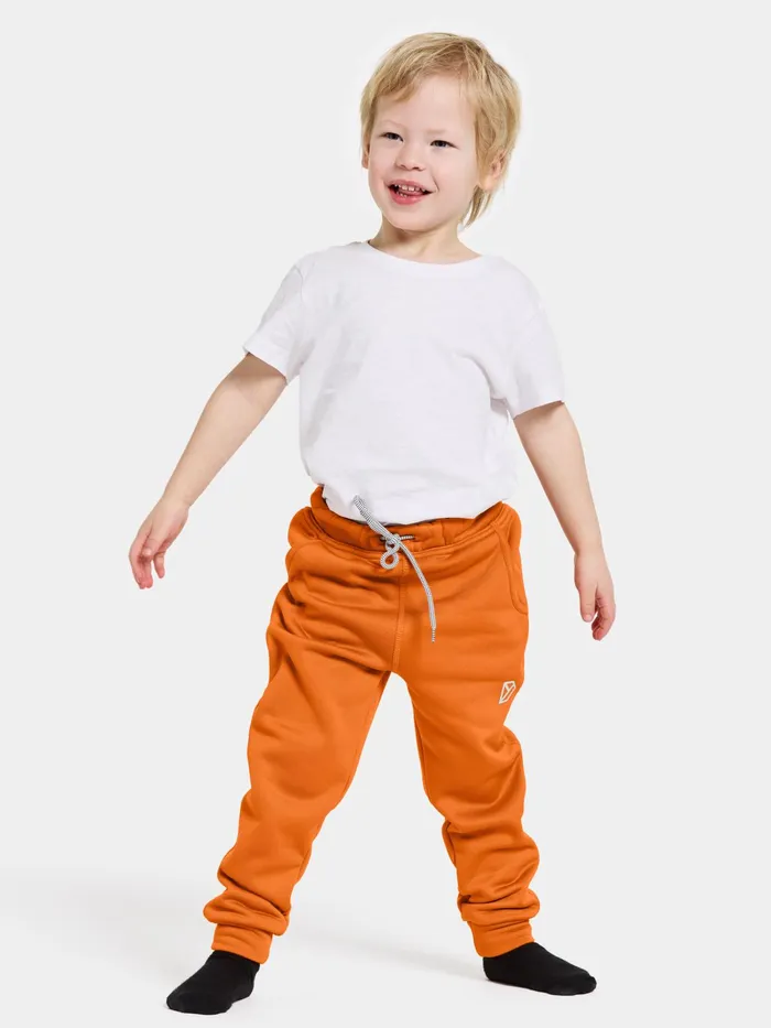 Kids Corin Pants Orange Jam Didriksons Fleece Joggers