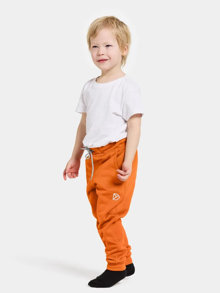 Kids Corin Pants Orange Jam Didriksons Fleece Joggers