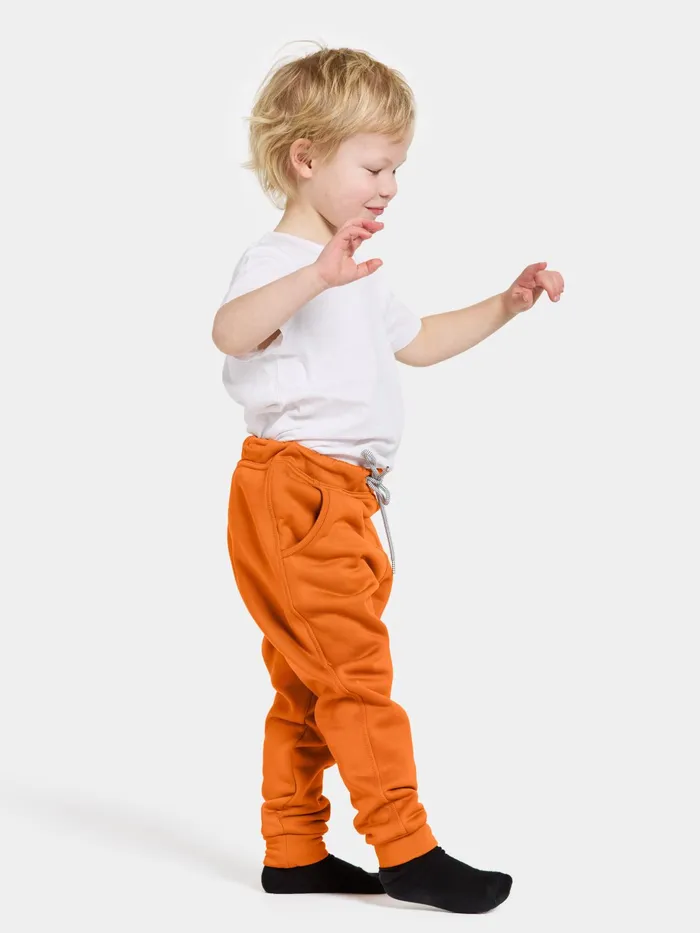 Kids Corin Pants Orange Jam Didriksons Fleece Joggers