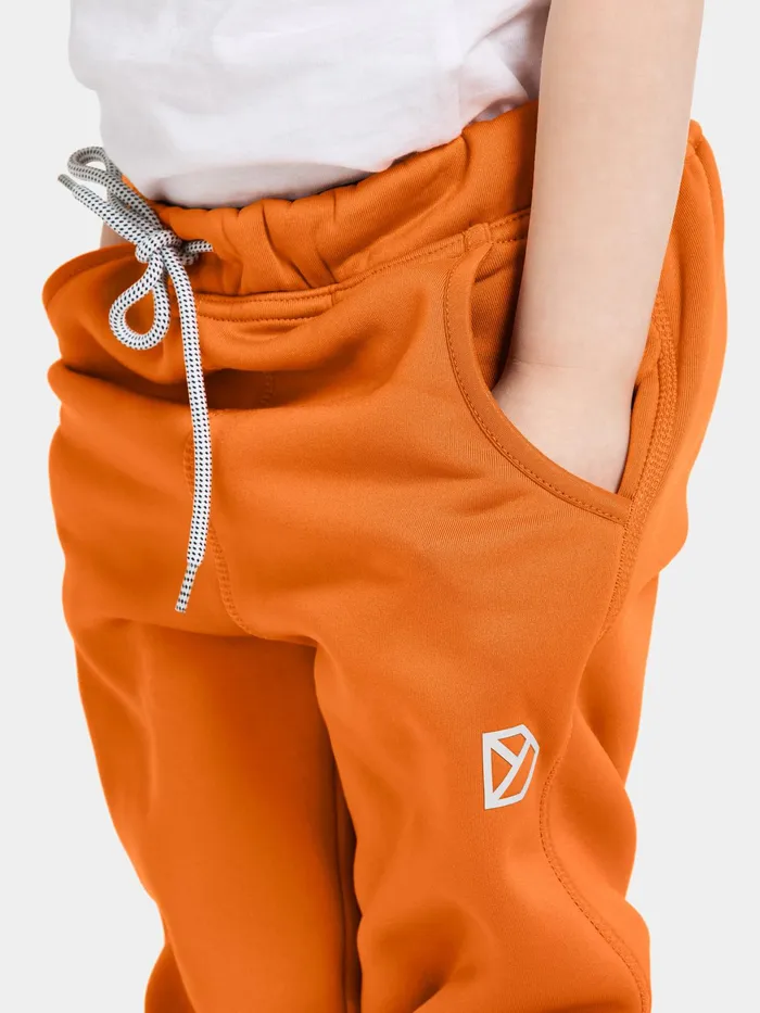 Kids Corin Pants Orange Jam Didriksons Fleece Joggers