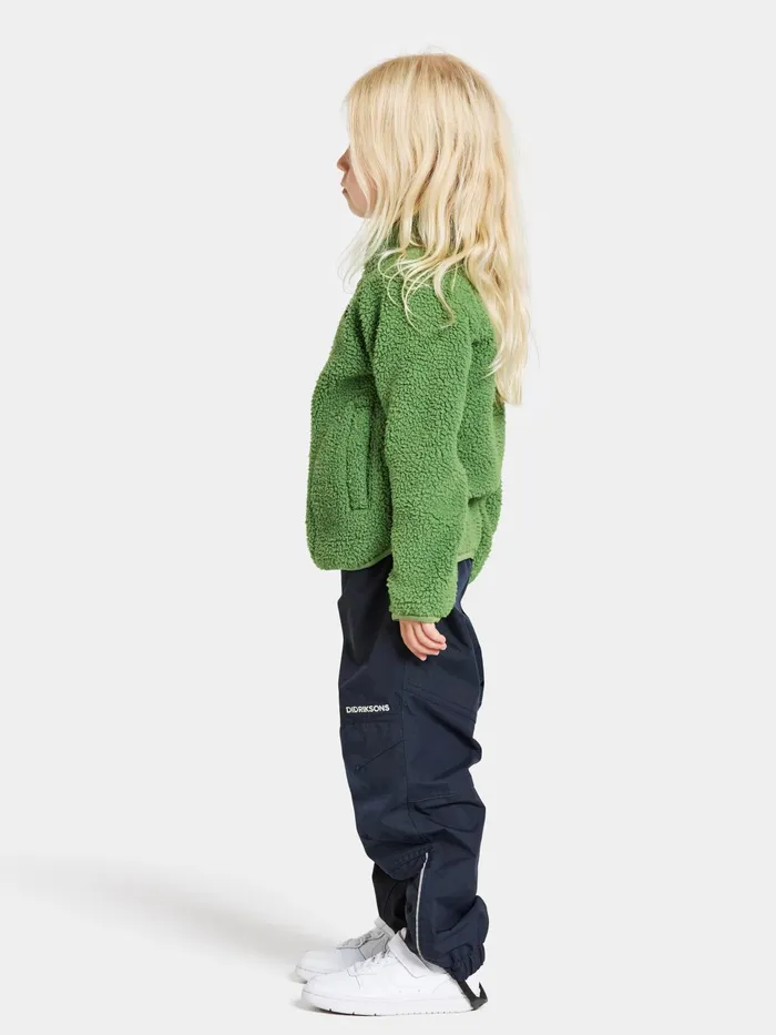 Kids Gibbs FullZip Algae Green Didriksons Fleece and Midlayers