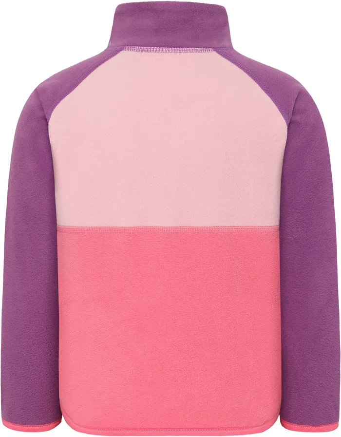 Kids Monte Half Button Dusty Azalea Didriksons Fleece Jackets and Jumpers
