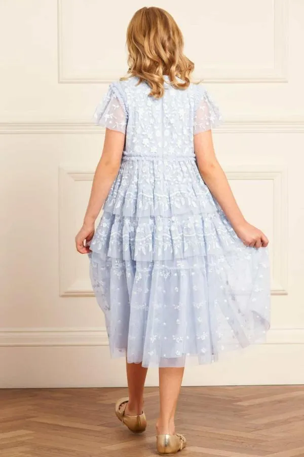 KIDS Needle and Thread Angelica Lace Kids Dress Blue KIDS Needle and Thread Angelica Lace Kids Dress Blue