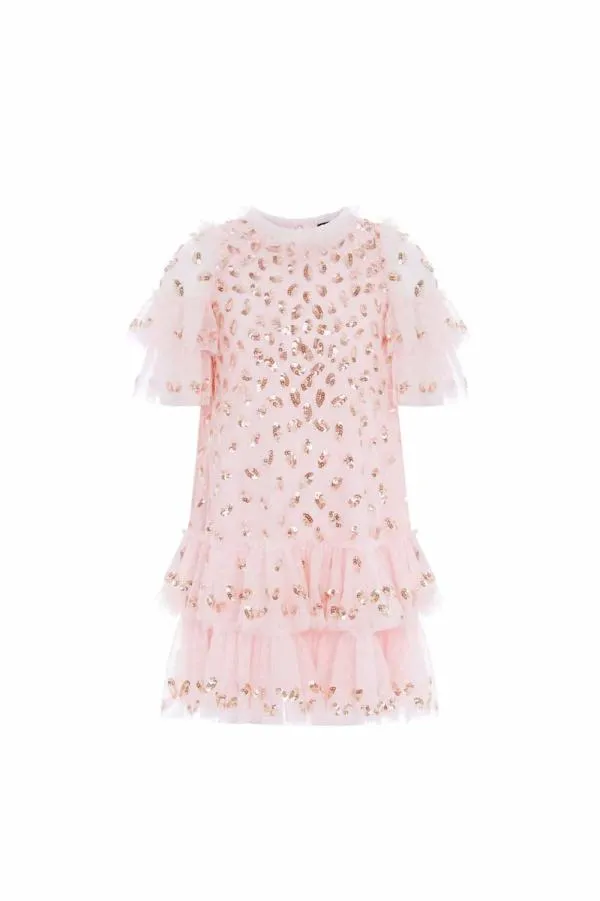 KIDS Needle and Thread Autumn Leaves Kids Dress Pink