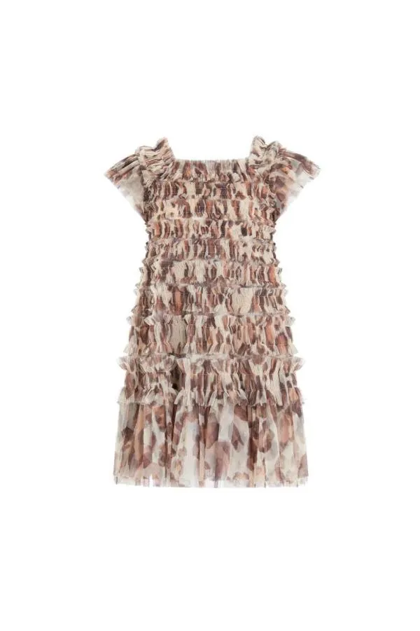 KIDS Needle and Thread Leopard Lisette Kids Dress Multi KIDS Needle and Thread Leopard Lisette Kids Dress Multi