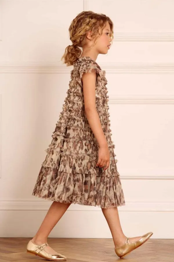 KIDS Needle and Thread Leopard Lisette Kids Dress Multi KIDS Needle and Thread Leopard Lisette Kids Dress Multi