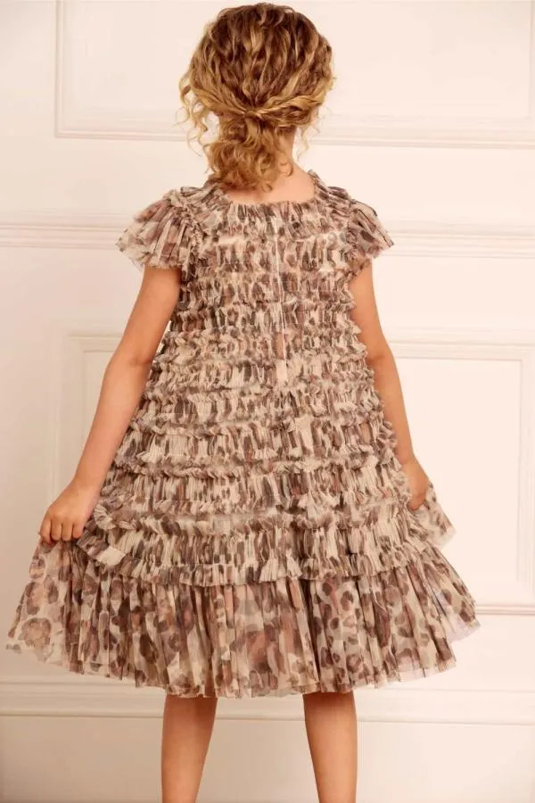 KIDS Needle and Thread Leopard Lisette Kids Dress Multi KIDS Needle and Thread Leopard Lisette Kids Dress Multi