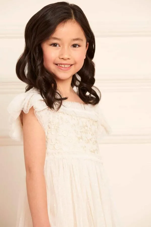 KIDS Needle and Thread Midsummer Lace Bodice Kids Dress Champagne