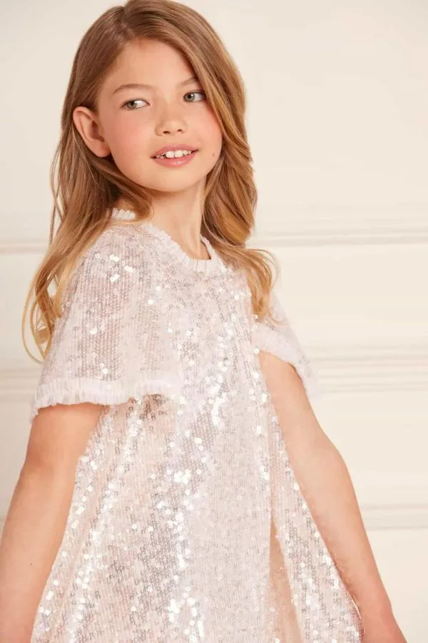 KIDS Needle and Thread Mila Gloss Kids Dress Champagne