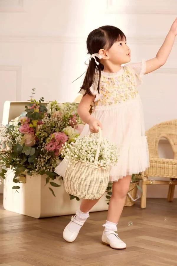 KIDS Needle and Thread Posy Bodice Baby Dress Champagne