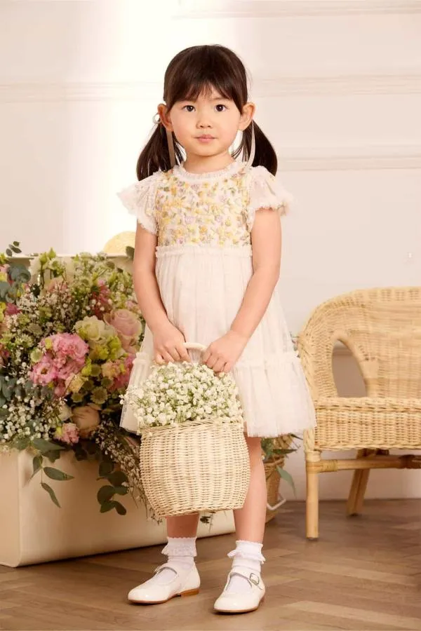 KIDS Needle and Thread Posy Bodice Baby Dress Champagne KIDS Needle and Thread Posy Bodice Baby Dress Champagne