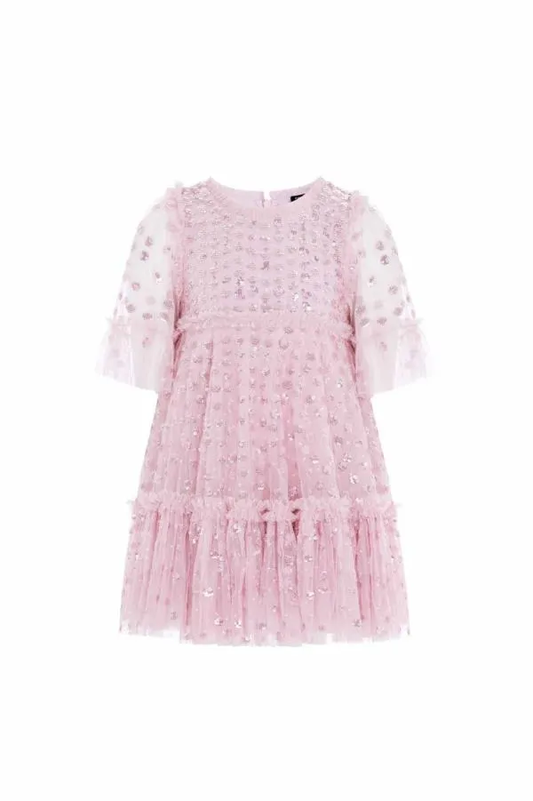 KIDS Needle and Thread Raindrop Sequin Kids Dress Purple KIDS Needle and Thread Raindrop Sequin Kids Dress Purple