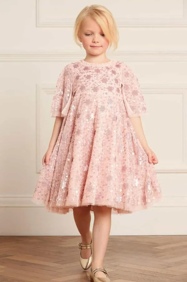 KIDS Needle and Thread Shooting Stars Kids Dress Pink KIDS Needle and Thread Shooting Stars Kids Dress Pink