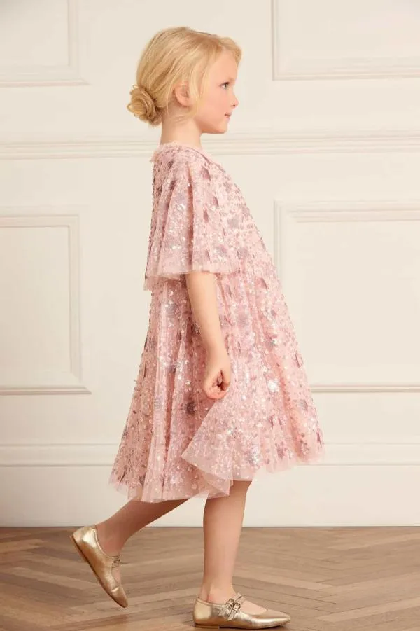 KIDS Needle and Thread Shooting Stars Kids Dress Pink KIDS Needle and Thread Shooting Stars Kids Dress Pink