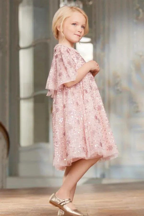 KIDS Needle and Thread Shooting Stars Kids Dress Pink KIDS Needle and Thread Shooting Stars Kids Dress Pink