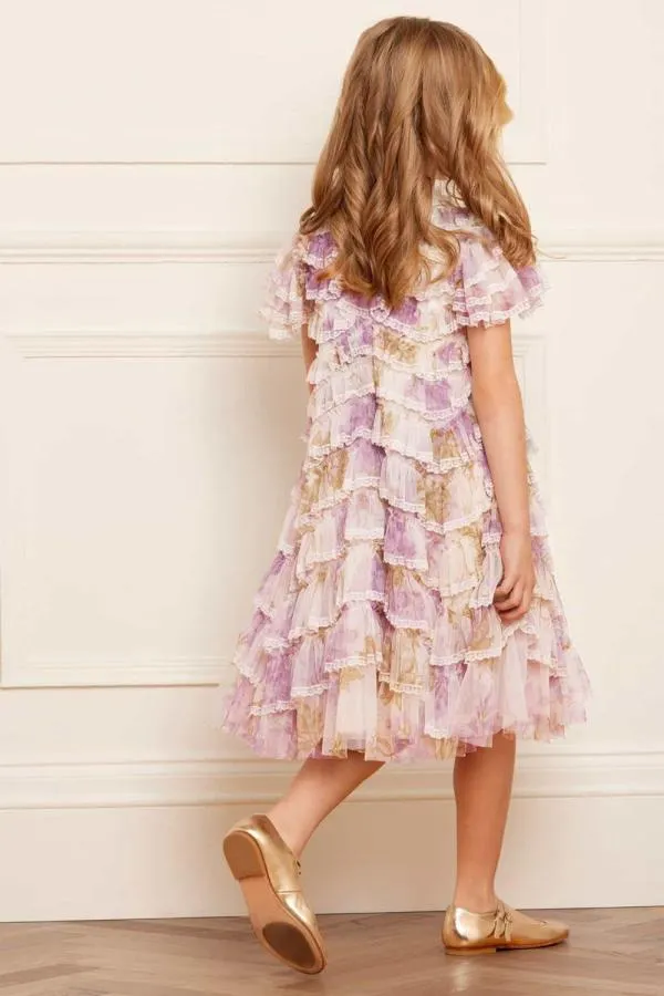 KIDS Needle and Thread Wisteria Ruffle Lace Kids Dress Multi KIDS Needle and Thread Wisteria Ruffle Lace Kids Dress Multi