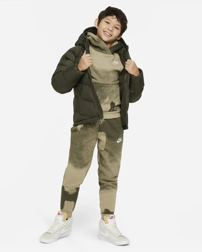 Kids Nike All Clothing Sportswear Club Fleece Cargo Khakineutral Olivewhite