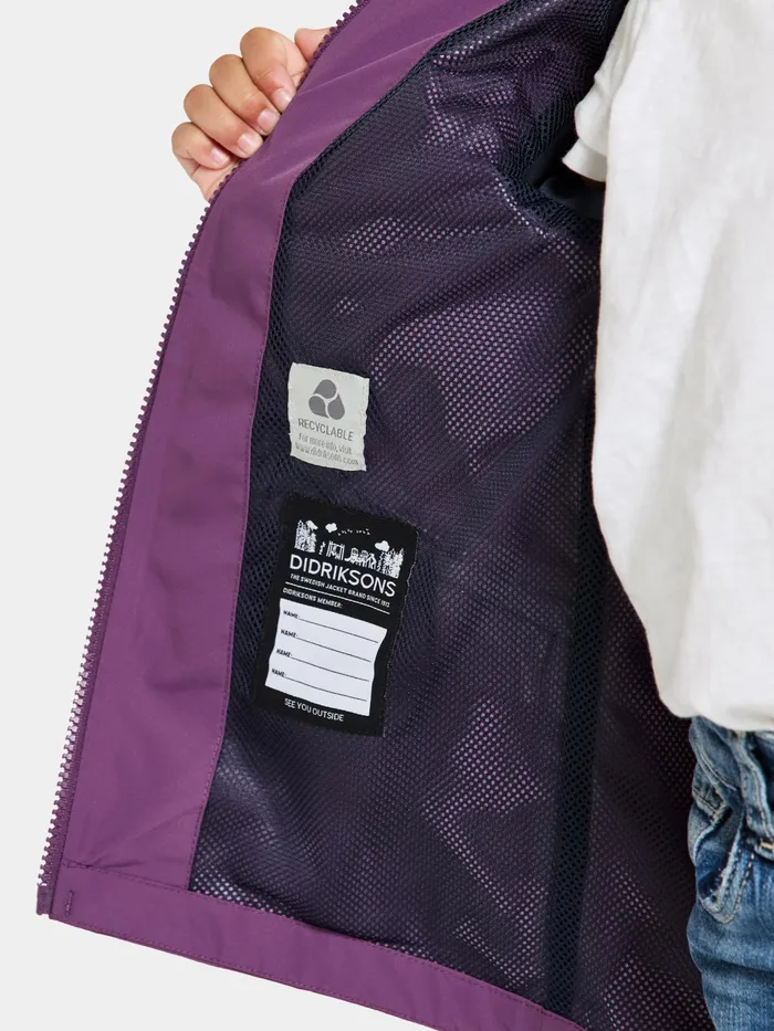 Kids Norma Jacket Grape Didriksons Spring Jackets