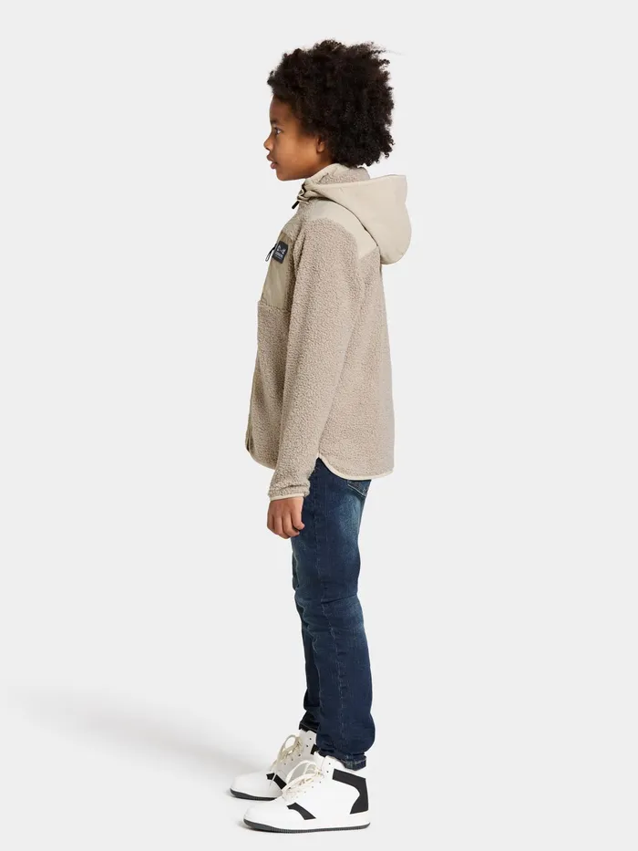 KidsYouth Exa FullZip Beach Beige Didriksons Sweaters and TShirts