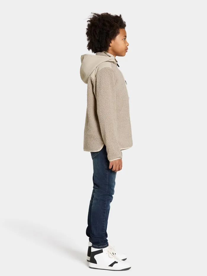 KidsYouth Exa FullZip Beach Beige Didriksons Sweaters and TShirts