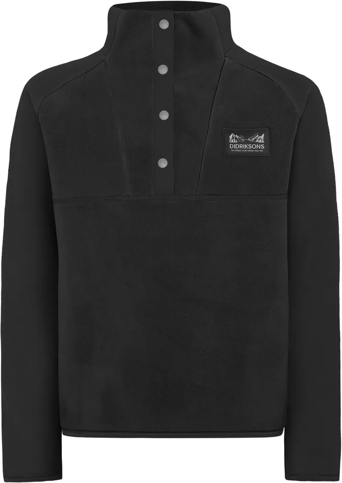 KidsYouth Yokto Half Button Black Didriksons Fleece and Midlayers