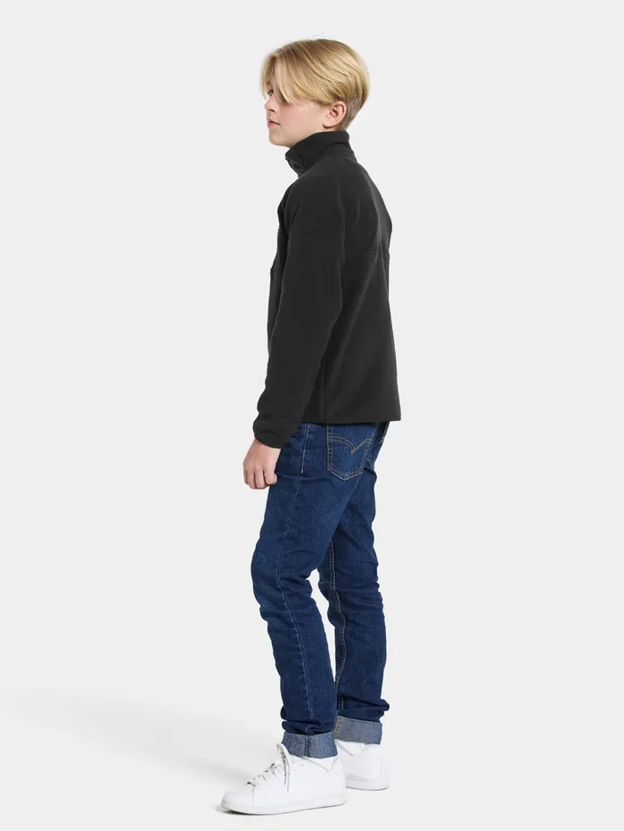 KidsYouth Yokto Half Button Black Didriksons Fleece and Midlayers