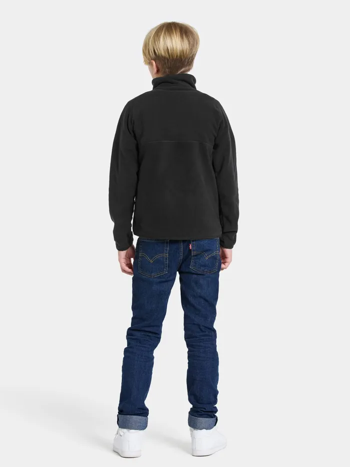 KidsYouth Yokto Half Button Black Didriksons Fleece and Midlayers