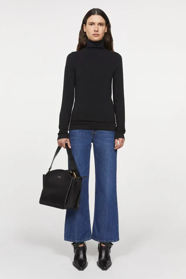 Kiena Turtle Neck Black Women Rodebjer Tops