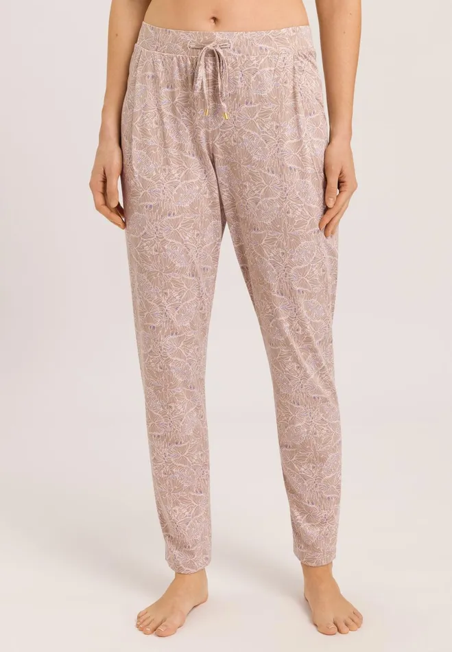 Knit Pants Print Abstract Butterflies Women HANRO Pajama Bottoms