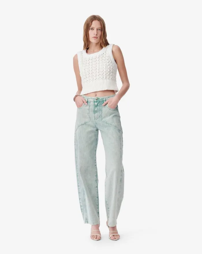 Knits Women IRO CHARLEE SHORT OPENWORK KNIT TOP